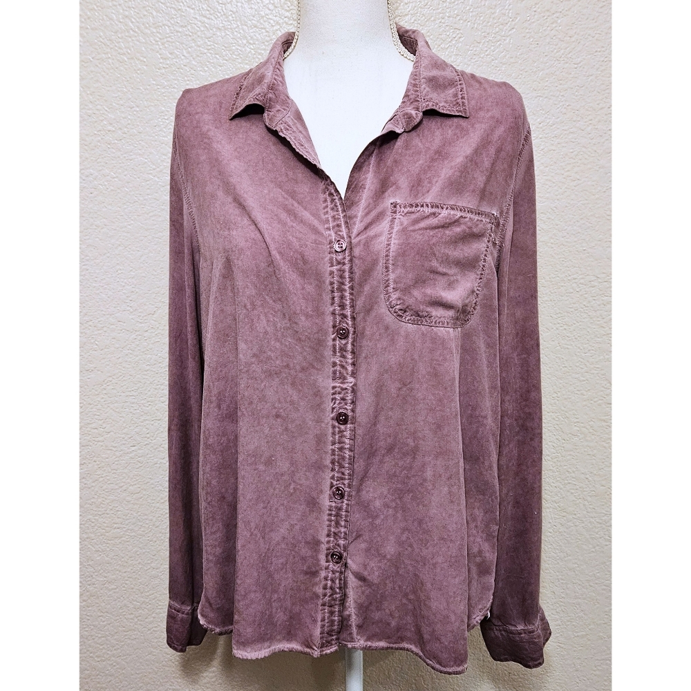 Velvet Heart Mauve Button-Down Shirt